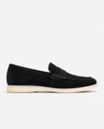 Black Suede Penny Loafer