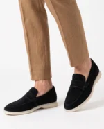 Black Suede Penny Loafer - Image 3