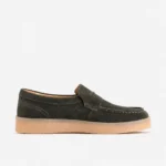 Olive Suede Penny Loafer
