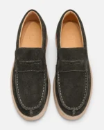 Olive Suede Penny Loafer - Image 2