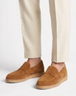 Camel Suede Penny Loafer - Image 3