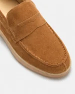 Camel Suede Penny Loafer - Image 4