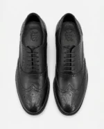 Black Leather Wingtip Brogue Oxford - Image 2