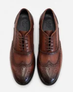 Brown Leather Wingtip Brogue Oxford - Image 2