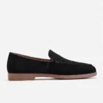 Black Suede Slip-On Loafer
