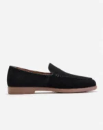 Black Suede Slip-On Loafer