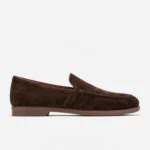 Brown Suede Slip-On Loafer
