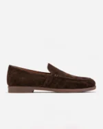 Brown Suede Slip-On Loafer