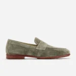 Grass Green Suede Penny Loafer