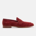 Burgundy Suede Penny Loafer