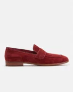 Burgundy Suede Penny Loafer