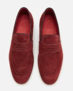 Burgundy Suede Penny Loafer - Image 2