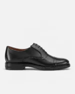 Black Leather Cap Toe Oxford