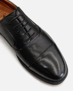 Black Leather Cap Toe Oxford - Image 4