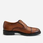Camel Leather Cap Toe Derby