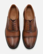 Camel Leather Cap Toe Derby - Image 2
