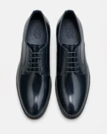 Navy Blue Patent Leather Dress Derby - Image 2