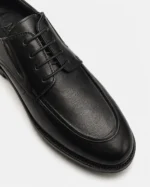 Black Leather Moc-Toe Derby - Image 4