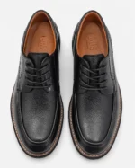 Black Leather Moc-Toe Derby - Image 2