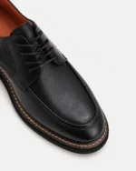 Black Leather Moc-Toe Derby - Image 4