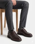 Brown Leather Moc-Toe Derby - Image 3