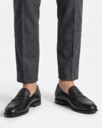 Black Leather Penny Loafer - Image 3