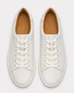 White Leather Court Sneaker - Image 2