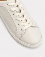 White Leather Court Sneaker - Image 4