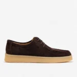 Coffee Suede Moc-Toe Lace-Up