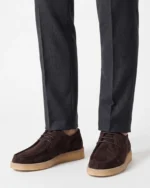 Coffee Suede Moc-Toe Lace-Up - Image 3