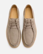 Khaki Suede Moc-Toe Lace-Up - Image 2