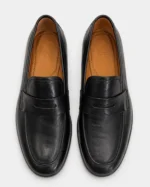 Black Leather Penny Loafer - Image 2