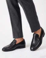 Black Leather Penny Loafer - Image 3