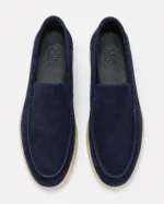 Navy Blue Suede Slip-On Loafer - Image 2