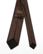 The Chocolate Solid Satin Necktie - Image 3